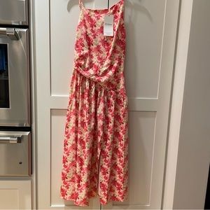 Pink floral skinny strap dress J J House